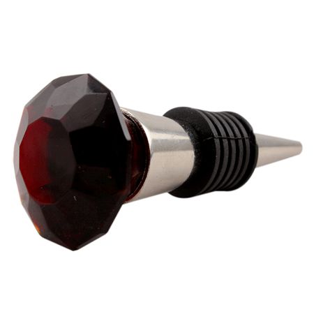 Red Diamond Glass Wine Stopper
